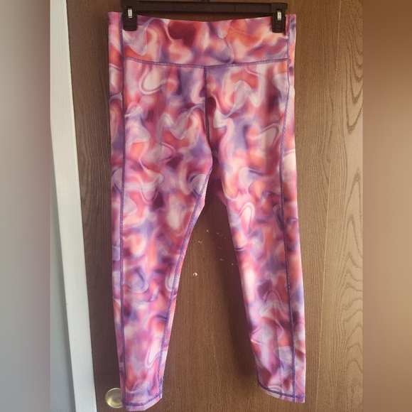 tek gear Pants - Tek Gear 7/8 High Rise Leggings  in Pink and Purple Swirl